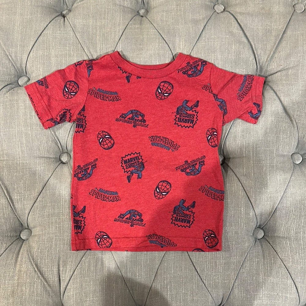Jumping Beans Red Short Sleeve Tee with Playful Prints